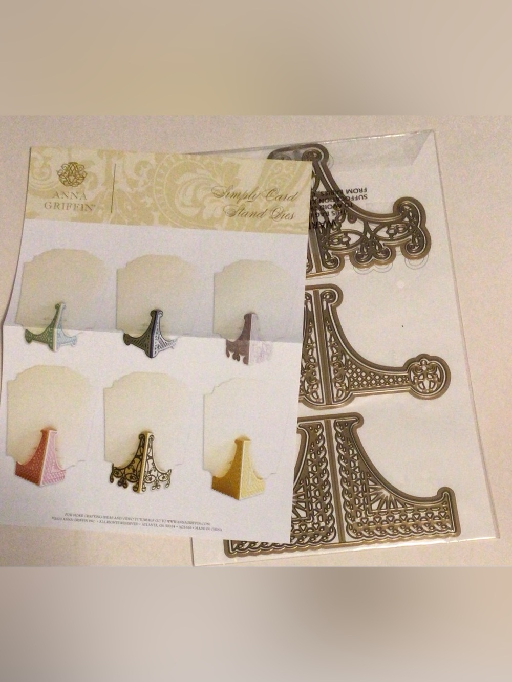 Anna Griffin SIMPLY CARD STAND DIES AG1616 with Idea Sheet Cut and Emboss